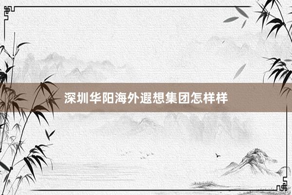 深圳华阳海外遐想集团怎样样